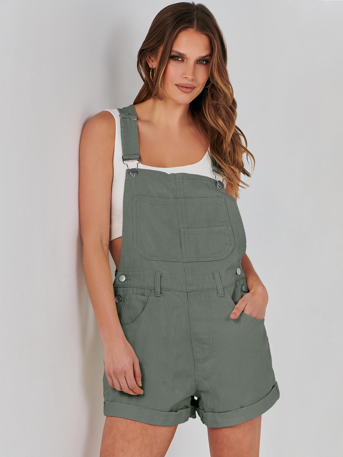ANRABESS Overalls for Women Denim Shorts Overalls 2025 Summer Casual Loose Fit Adjustable Rompers Jean jumpsuit Bib Shortalls