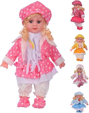 MIZPAH ENTERPRISE Soft Girl Singing Songs Princess Good Looking Musical Baby Doll Toy for Girls ( Assorted Dress Color )