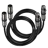 XLR Microphone Cables, 2 Pack 6 Feet Oxygen-Free