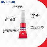 GH1200 1g x24 Superglue with Anticlog Cap All Purpose Thick & Fast Bond view 2