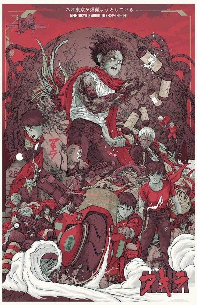 157318 Akira Red Fighting Japan Anime Decor Wall 24x18 Poster Print
