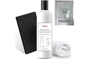 YADOOL Hard Water Stain Remover, Powerful Shower Glass & Door Cleaner, Easily Removes Tough Water Spots, Lime, Calcium & Soap Scum Build Up, Ideal for Bathroom, Glass, Toilet Bowl and More - 16.91oz