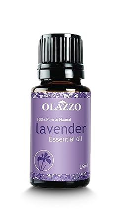 Olazzo Lavender Essential Oil 100% Natural & Pure for Hair & Skin Relaxing Sleep & Aroma Diffuser (15ml)