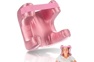 SAGUD Memory Foam Face Pillow for Side Sleeper Anti-Wrinkle Massage Bed Pillow with Soft Pillowcase Beauty Pillow for Sleeping Face Down, Pink