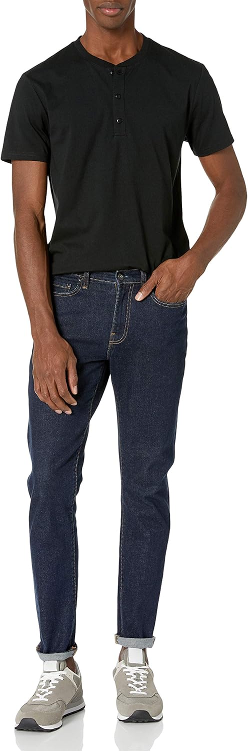  Brand - Goodthreads Men's Cotton Short-Sleeve Henley: Clothing