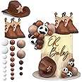 28PCS Cowboy Cake Decorations Cowboy Hat and Boot Cake Toppers Western Cowboy Birthday Baby Shower for Western Theme Party Favors Supplies