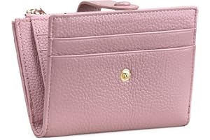 FALAN MULE Small Wallets for Women RFID Blocking Slim Bifold Leather Womens Wallet with Zipper Coin Purse