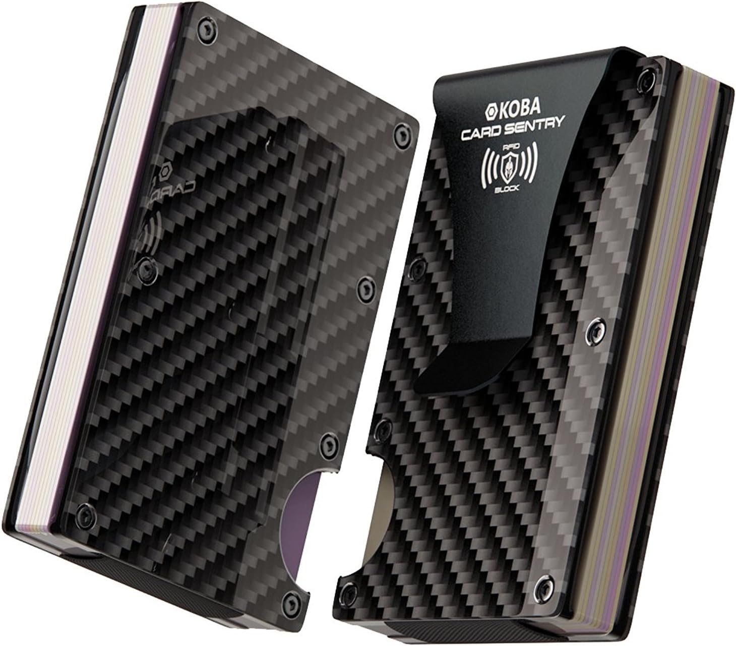 RFID Wallets for Men - Card-Sentry Carbon Fiber Money Clip Wallet - Minimalist Slim Armour - New Secure 2018 RFID Blocking Anti Theft