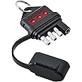 Oyviny 4 Way Flat Trailer Circuit Tester 4 Pin Trailer Light Wiring Socket Tester with LED Indicators for Turn Signal Tail Li