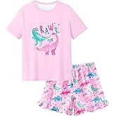 Sylfairy Girls Pajamas Summer Toddler Girl Pajamas Sets Short Sleeve Girls' Cute Sleepwear Pjs