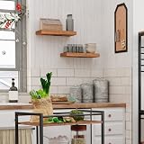 HOOBRO Floating Shelves Set of 2 40 cm Wall Mounted Rustic Brown EBF40BJ01 view 5