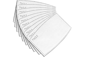 Activated Carbon 5-Layer PM 2.5 Filter, Replacement of The Mask Filter in a Protective Cover (30pcs-Adult-Size)