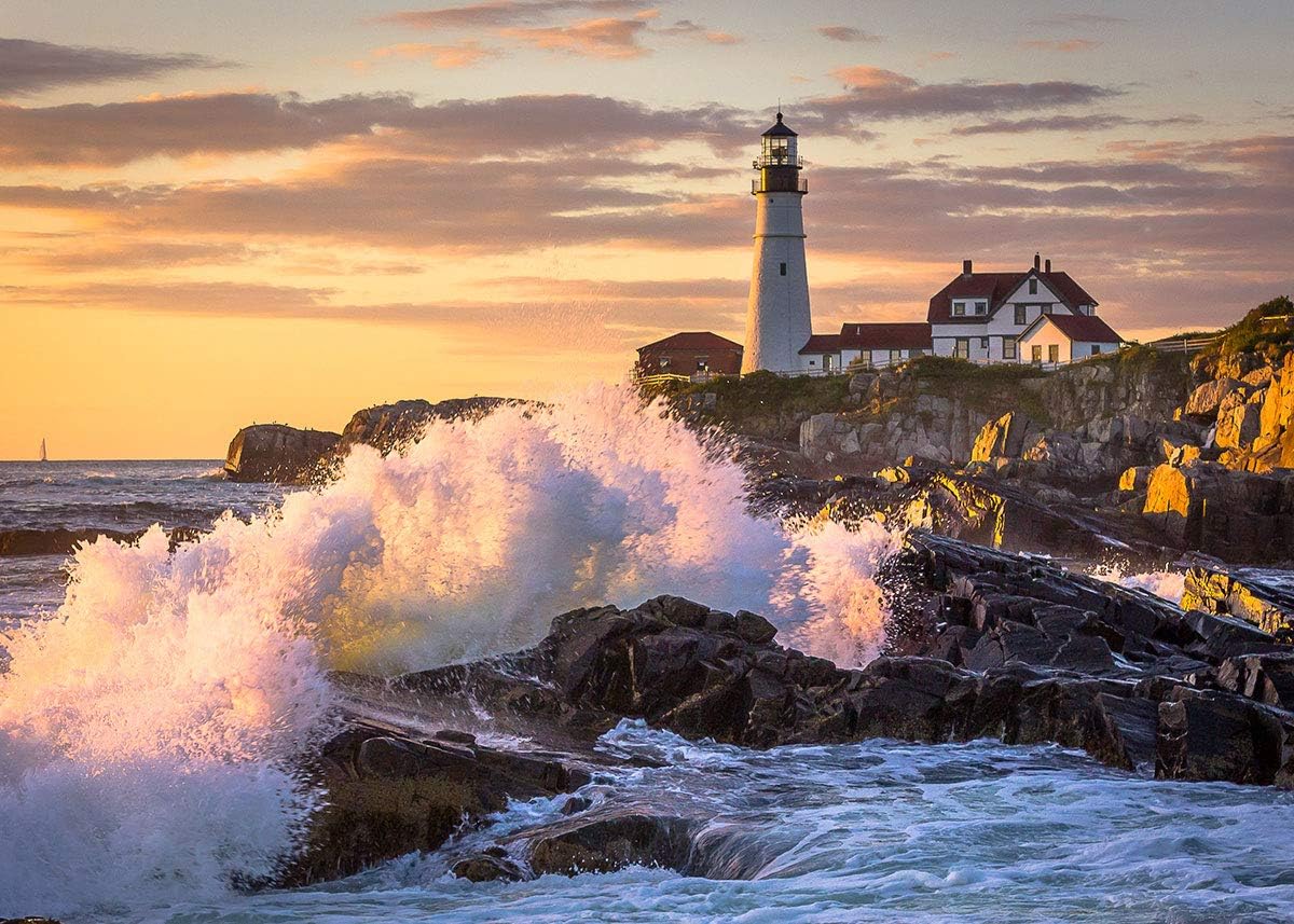 Adult Puzzle Jigsaw Lighthouse Puzzle DIY Toys for Adults Children Decoration 1000 Pieces