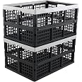 Lesbin 2-Pack 42 L Plastic Staking Folding Storage Jamaica