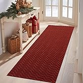 Petgrow Heavy Duty Hallway Runner Rug 2FTX6FT,Custom Size PVC Backed Non-Slip Area Rugs Runner,Outdoor Indoor Carpet Door Mat for Floor Entryway,Kitchen Laundry Balcony Garage,Red