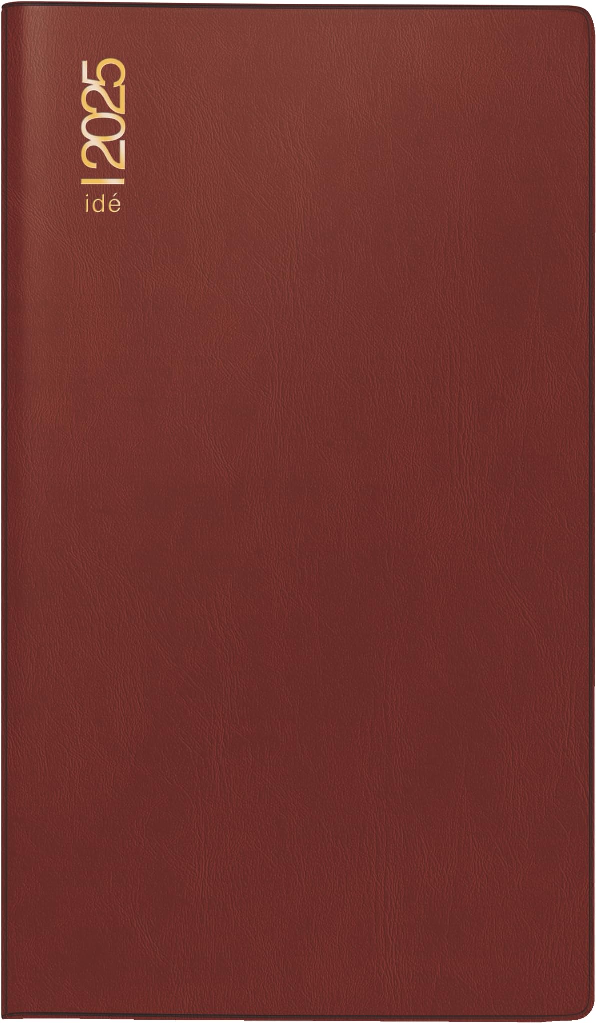 rido/idé Pocket Diary Model TM 12 (2025), 2 Pages = 1 Month, A6, 56 Pages, Plastic Cover, Bordeaux