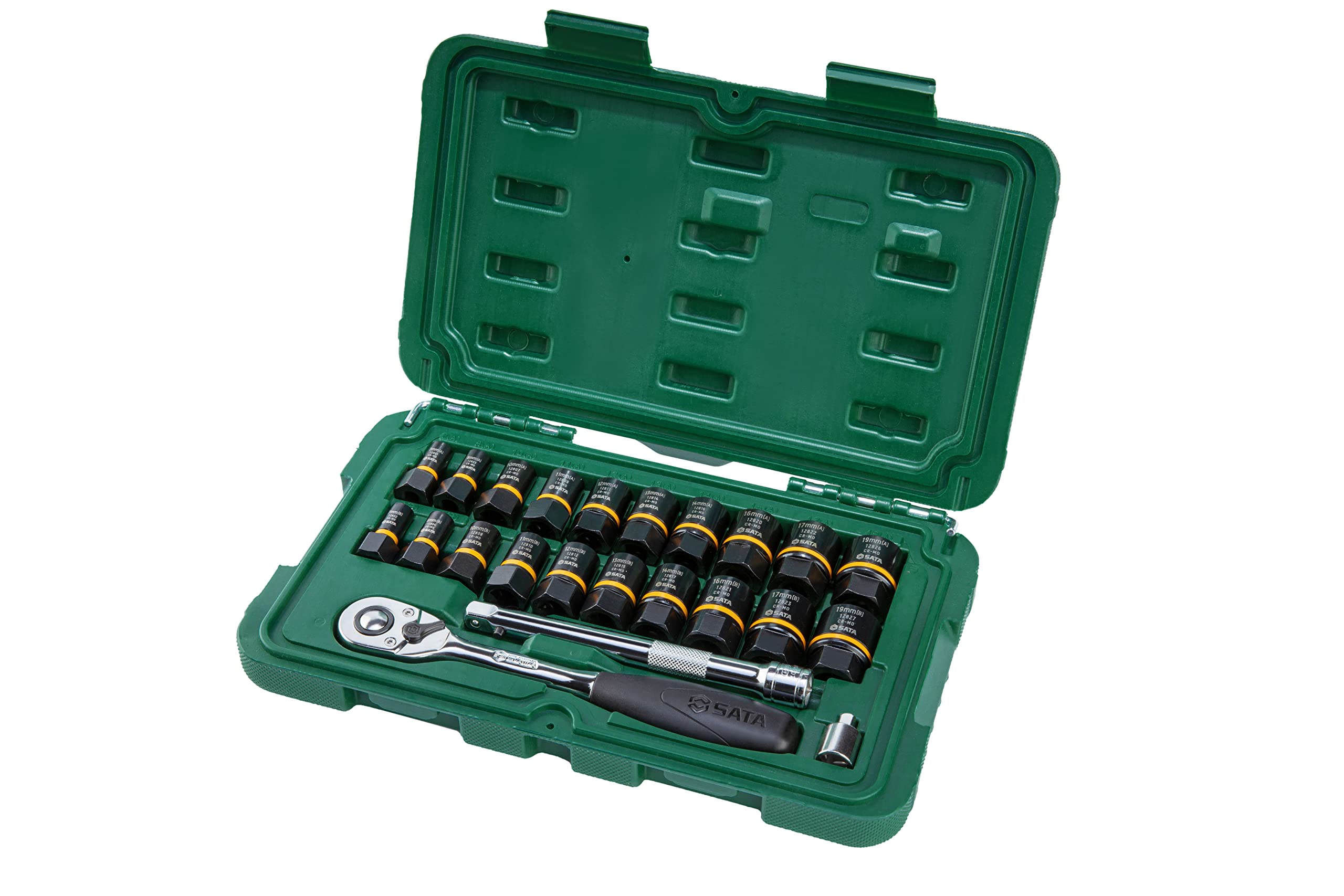 SATA ST09138 23 Piece 1/4" and 3/8" BoltBiter Bolt and Nut Extraction Set, with Bidirectional Design to Remove and Reuse Damaged Fasteners, Covered by Lifetime Warranty