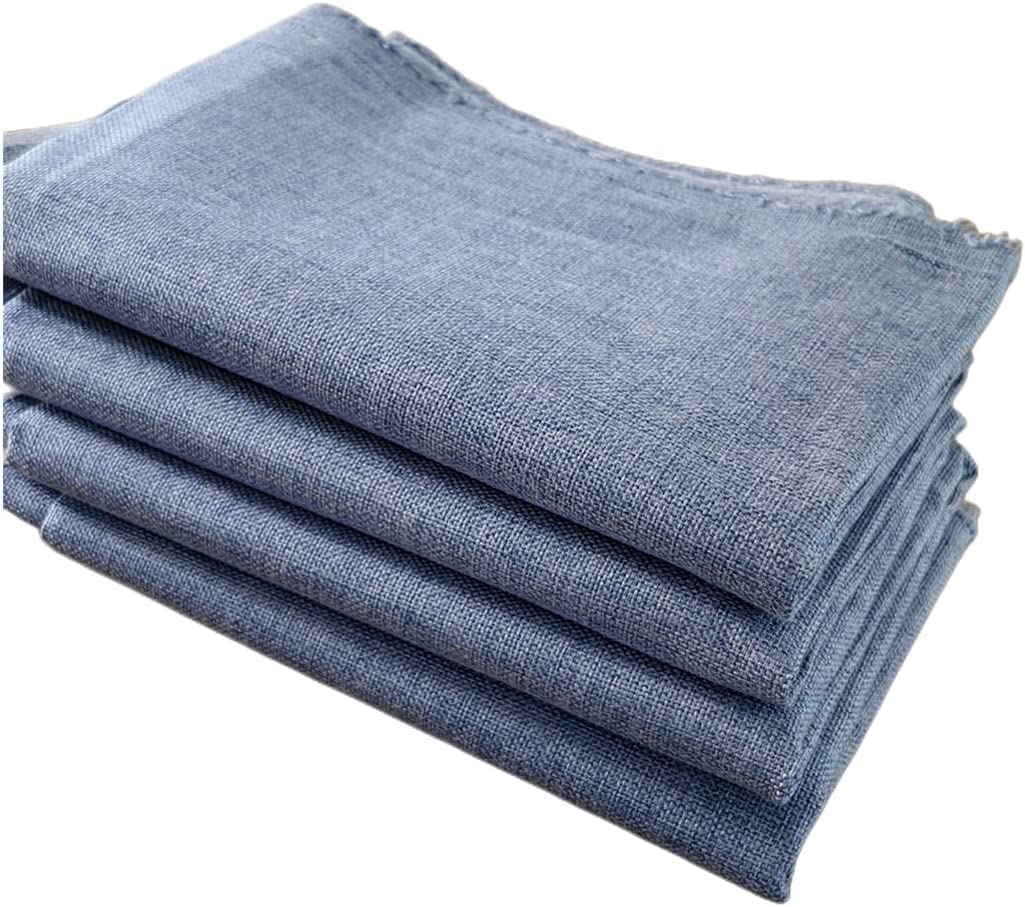 TinaKim Upholstery Fabric, Linen Type Cloth Material, for Sofa Chair Sewing (Dark Blue 21, 6 Yard)