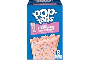 Pop-Tarts Toaster Pastries, Breakfast Foods, Kids Snacks, Frosted Strawberry Milkshake (8 Pop-Tarts)