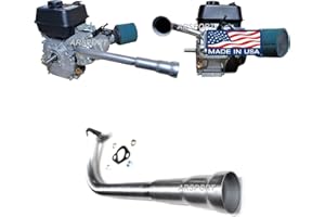 ARSPORT 3 Stage Exhaust Header Pipe Fits Predator 212cc GX160 GX200 Go Kart & Mini Bikes