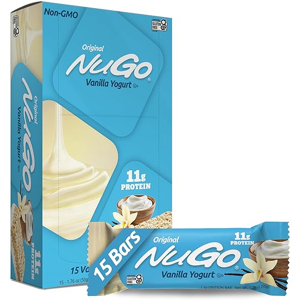 NUGO ALL-NATURAL NUTRITION BAR, VANILLA YOGURT, 1.76 OUNCE BARS (PACK OF 15)
