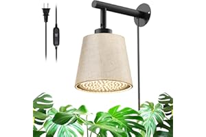 Bstrip Hanging Grow Lights for Indoor Plants Full Spectrum 25W Full Spectrum Led Lamp 4H/9H/14H Timer, 3000K Grow Light with 