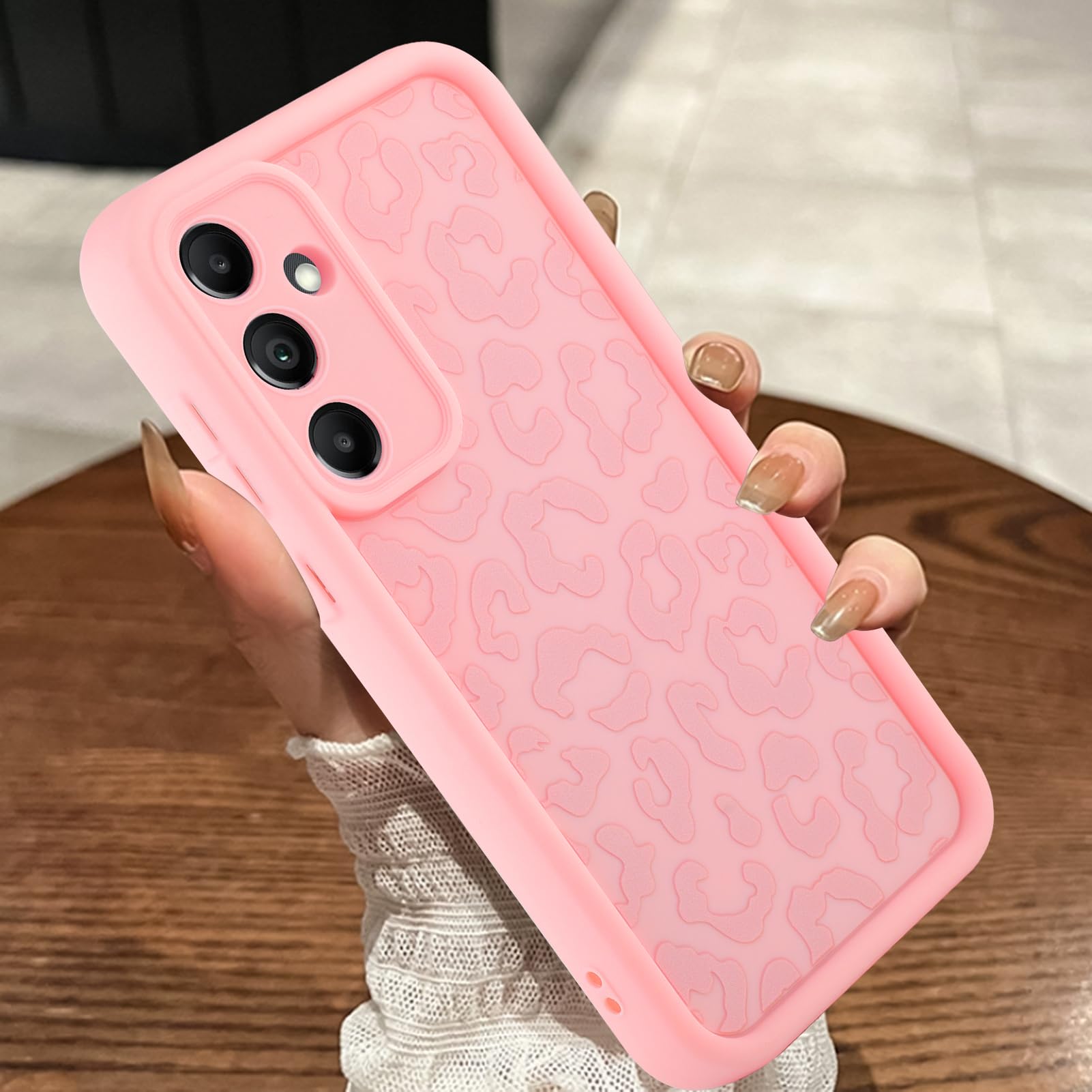 MOWIME Compatible with Samsung Galaxy A55 5G Case, Cheetah Print Shockproof Soft TPU Protective Case for Women Girls, Slim Anti Scratch Leopard Case for Samsung Galaxy A55 5G 6.5 Inch, Pink