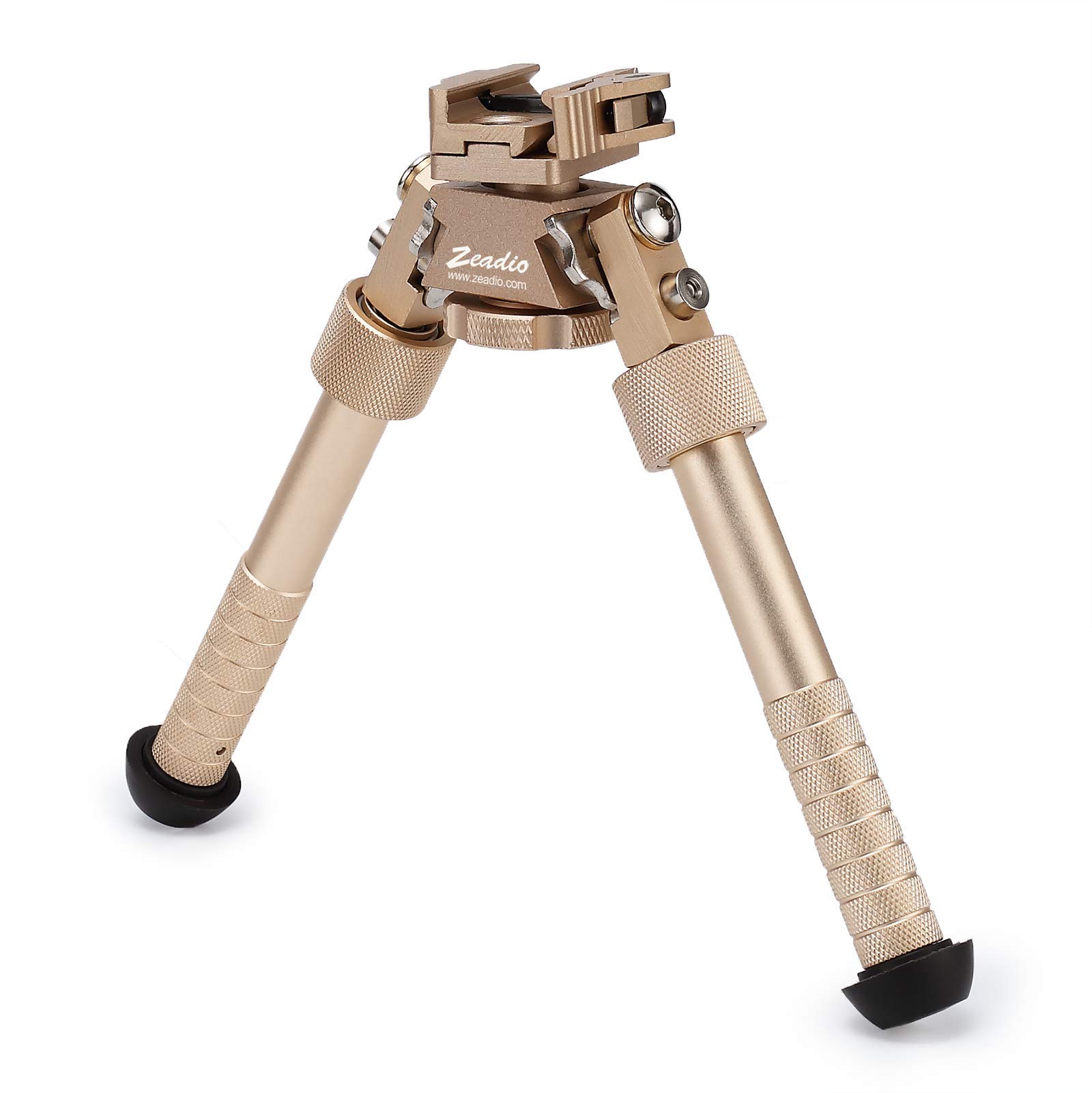 zeadio Swivel Tiltable Quick Release Bipod, 6 to 9 Inches - Brown