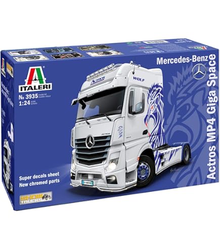 Amazon.com: Italeri 3905 1:24 Mercedes Benz Actros MP4 Gigaspace