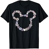 Disney Mickey & Friends Mickey Floral Outline T-Shirt Small
