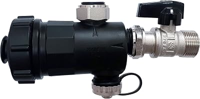 WK Magnetic Mud Filter Black Plastic 3/4 Inch with Closing Valve Made in Italy