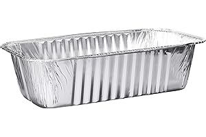 Plasticpro [5 Lb 25 Pack] Disposable Loaf Pans Aluminum Tin Foil Meal Prep Bakeware - Cookware Perfect for Baking Cakes, Brea