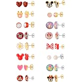 Disney Mickey, Minnie Mouse &amp; Friends Stud Earrings Pack 16 Pairs | Official License Disney Earrings