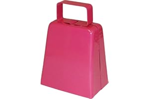 ACI PARTY AND SPIRIT ACCESSORIES 236915 PINK 3" COWBELL Metal Cowbell, Pink