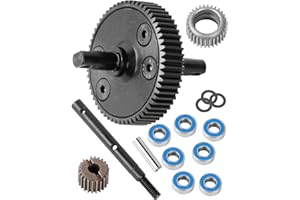 RcarmubWow RC Transmission Gear Upgrades Part for 1/10 Slash 2WD VXL,Rustler/Stampede/Bandit 2WD VXL XL-5,Steel Transmission Gear for Gearbox,Black