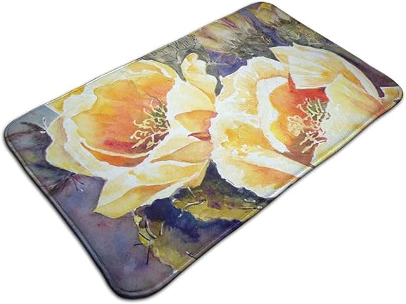 FETEAM Alfombra de Flores suculentas de Cactus con Ramo de Acuarela