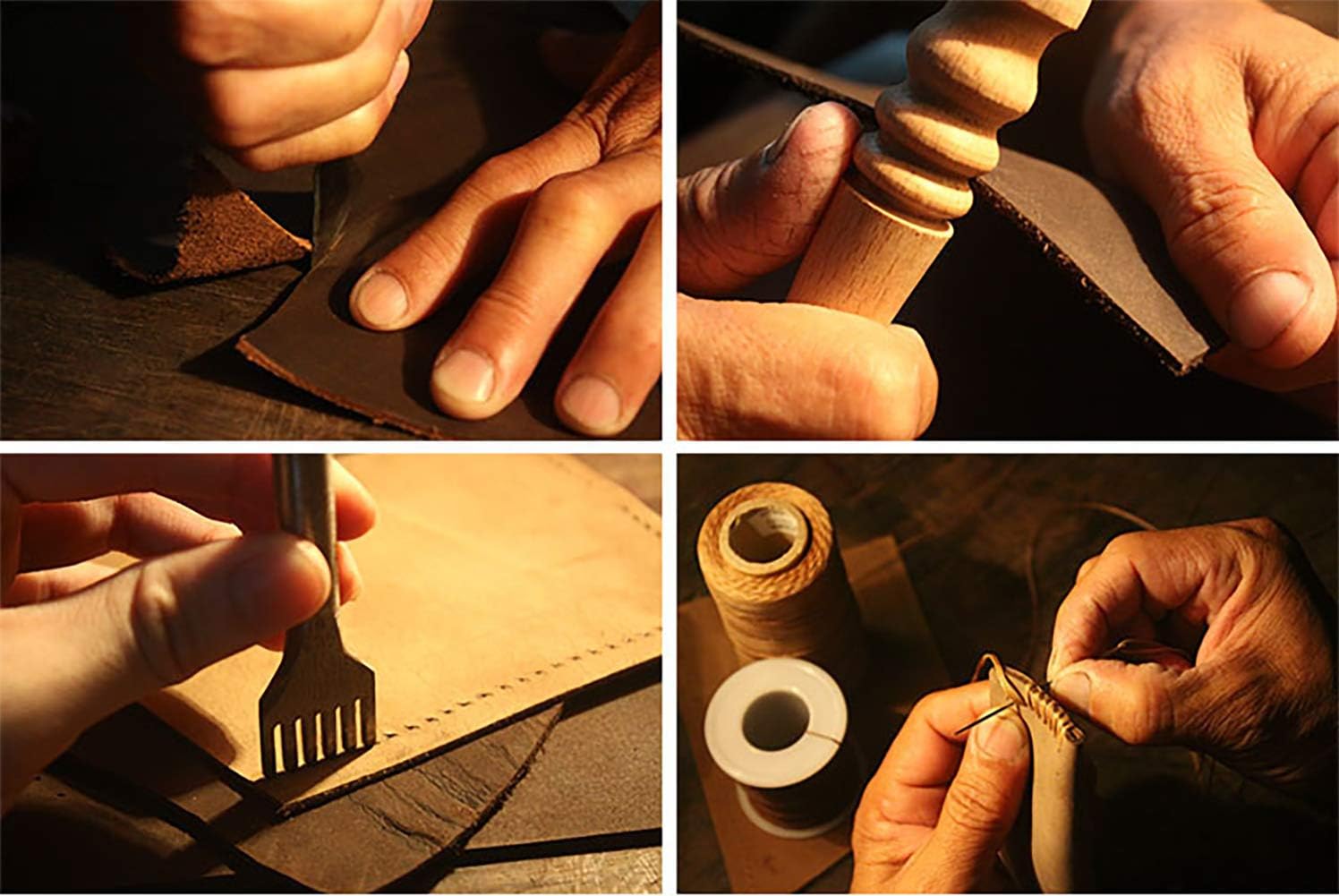 aolaso Leather Pen Case Holder Handmade Crazy Horse Leather Fountain Pen Pouch Protective Sleeve Cover for Ballpoint Pen Stylus Touch Pen - Image 4