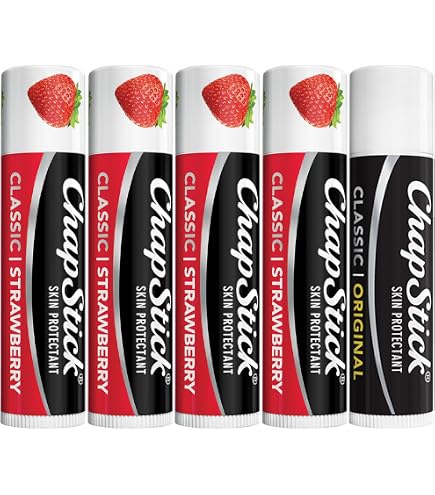 Amazon.com : ChapStick Cherry Lip Balm 4-Pack + 1 Original