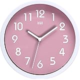 HITOTM Modern Colorful Silent Non-ticking Wall Clock- 10 Inches (Pink)