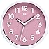 HITOTM Modern Colorful Silent Non-ticking Wall Clock- 10 Inches (Pink)