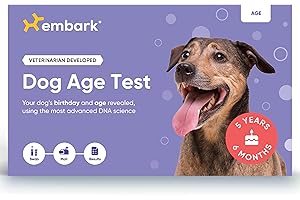 Embark Dog Age Test Kit - Estimates Age and Birthday - DNA Methylation - Best for Dogs Past Puppy Stage - Includes Life Stage Care Tips - Great for Rescue Dogs