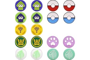 NPTCL Thumb Grip Cap Compatible for Nintendo Switch Joystick Cover Button KeyCap Silicone Caps (18pcs Totem Octopus)