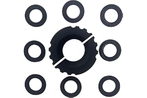 ACANDO Pack of 2 D-Ring Shackle Isolators with 8 Pieces Washer for 0.75 inch Shackle Gear Design D-Ring Isolators Fits Standard 3/4" Shackle Protect Shackle & Bumper Reduce Rattling (Black)