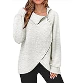 VALOLIA Sweatshirts Quarter Zip Pullover Tops Fall Clothes Turtleneck Sweatshirt Lightweight Tunic Sweaters