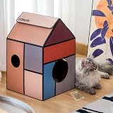 Conlun Cardboard Cat House with Scratching Board Catnip Medium view 7
