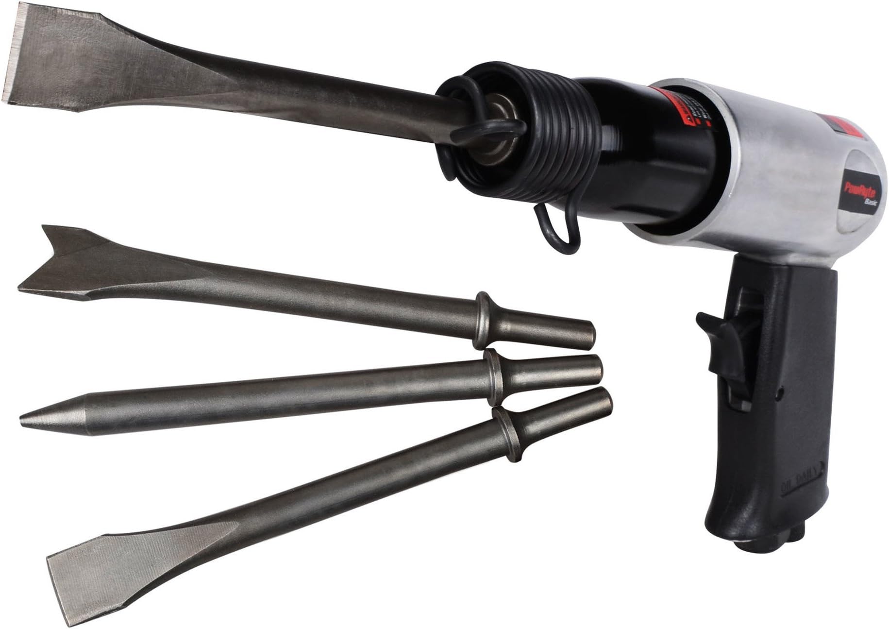 PowRyte Medium Stroke Air Hammer with 4 Chisels