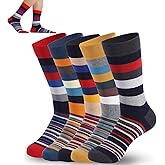 HFZBBBL Men's Fun Dress Socks, Sizes 10-13, Soft Cotton Socks, Bright Colors, Breathable and Comfortable, Ideal Gift