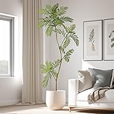 Bailikang 5.7FT Artificial Tree Fake Jacaranda Tree,Faux Tall Tree Lifelike Green Leaves Large Plants Indoor Fake Trees for Home Decor