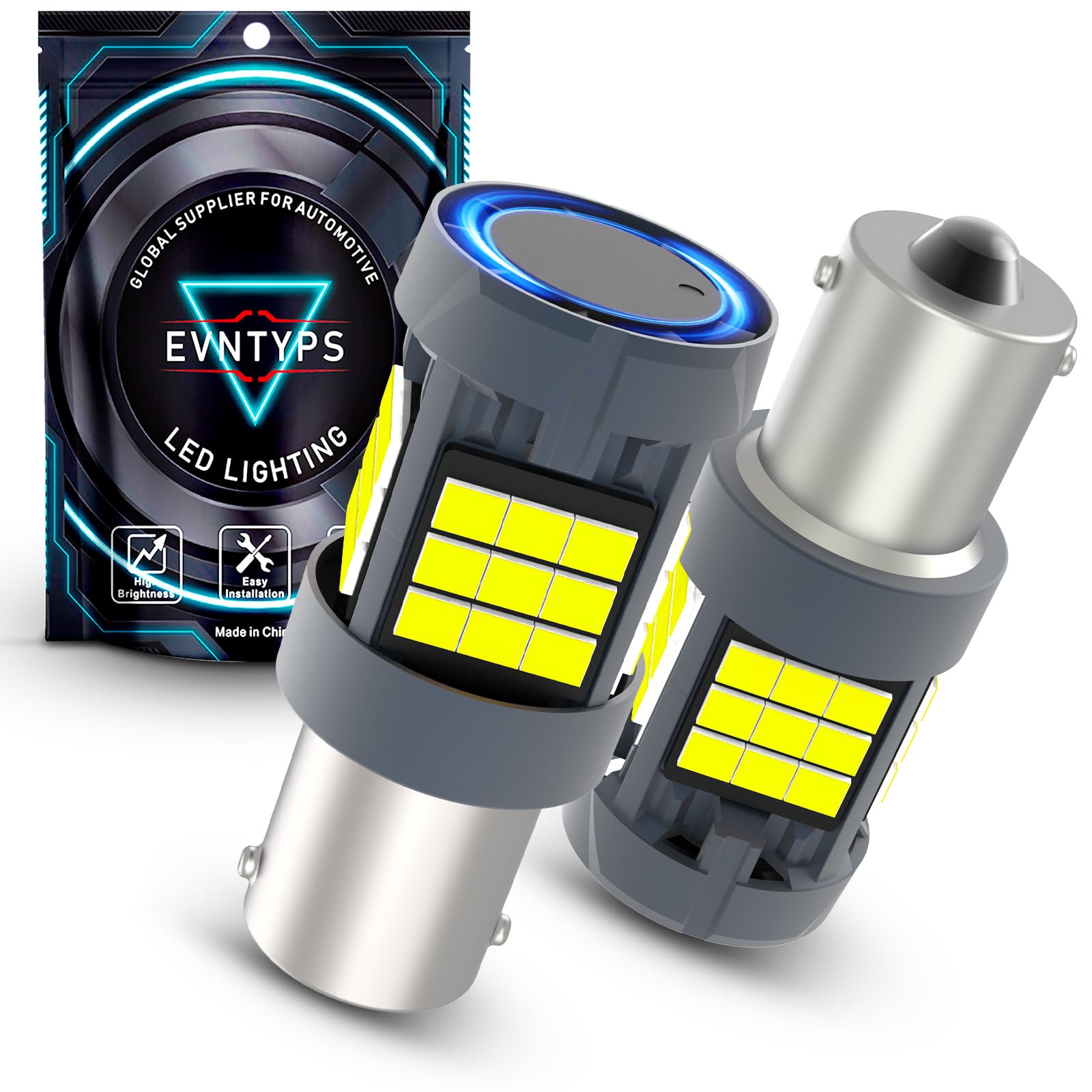 Photo 1 of evntyps 1156 LED Bulb With Built in Resistor for Backup Reverse Light 800% Super Bright,6000K Xenon White 7506 BA15S P21W LED Bulb for Tail Lights Back Up Lights CANBUS Error Free (2pcs)