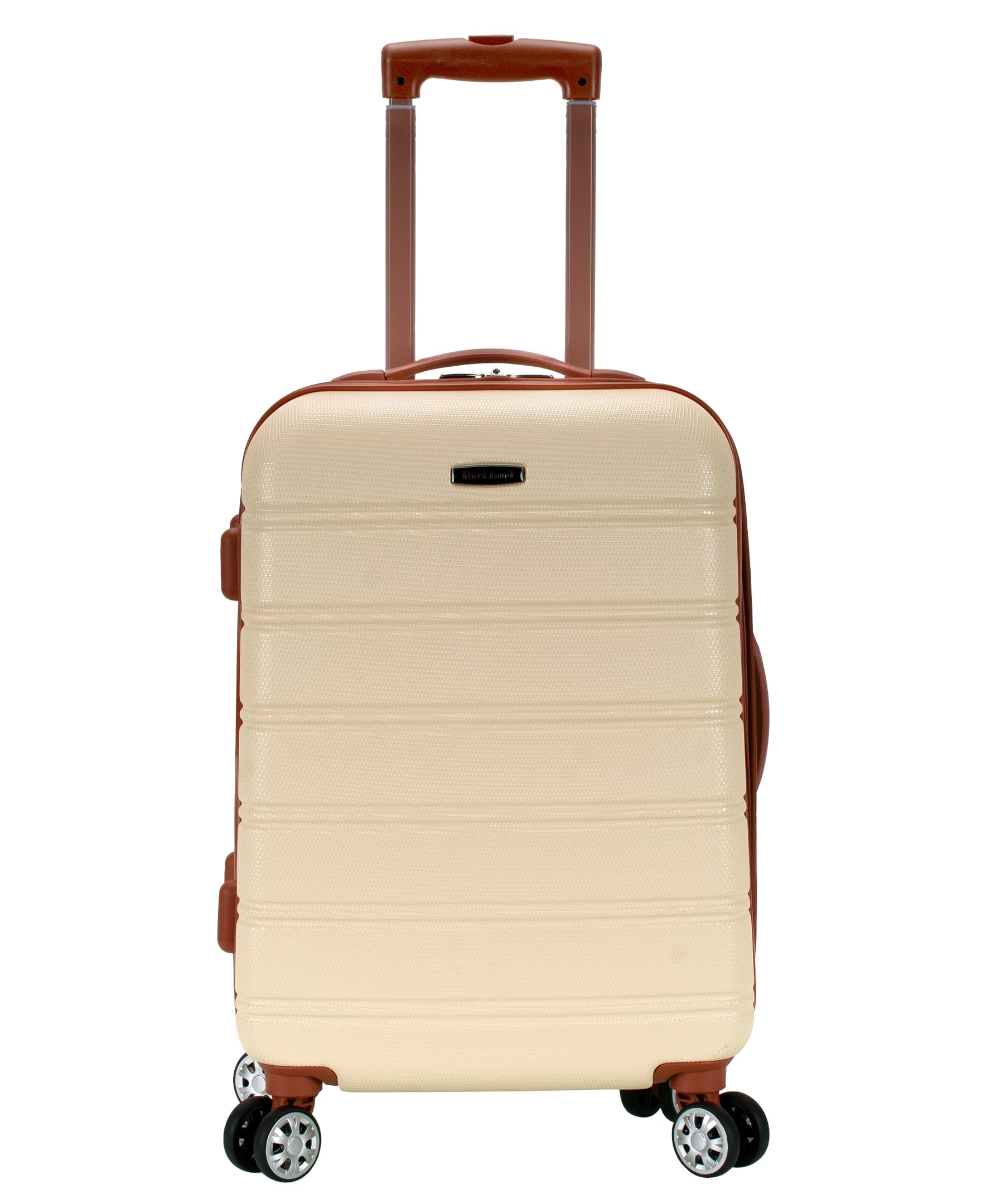 Rockland Melbourne Hardside Spinner Wheel Luggage, White, Carry-On 20-Inch Image